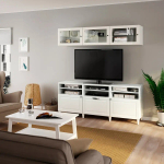 Шкаф для ТВ - IKEA BESTÅ/BESTA, 180x42x192 см, белый, Бесто ИКЕА