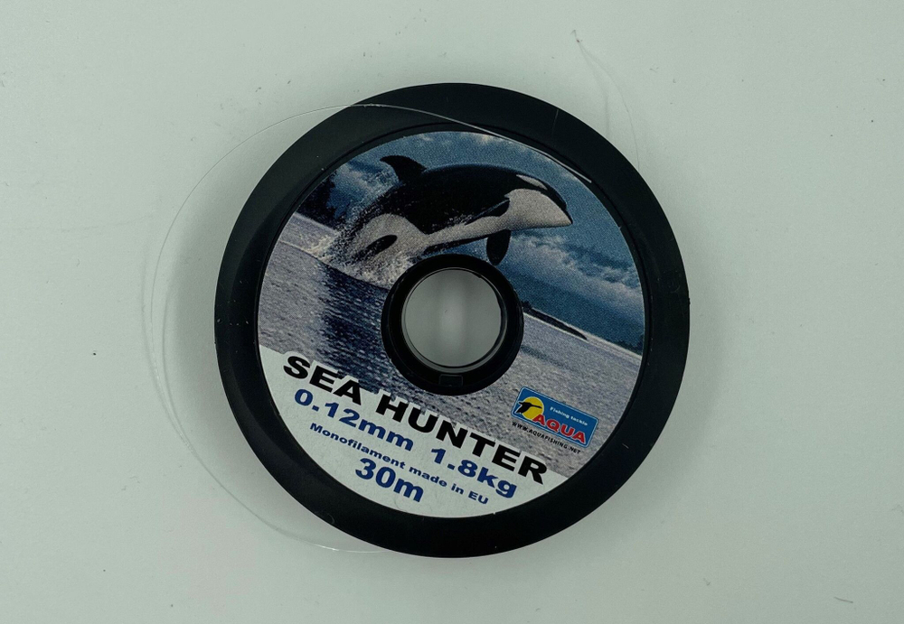 Леска зимняя рыболовная Sea Hunter 0,12mm 30m, 1 штука