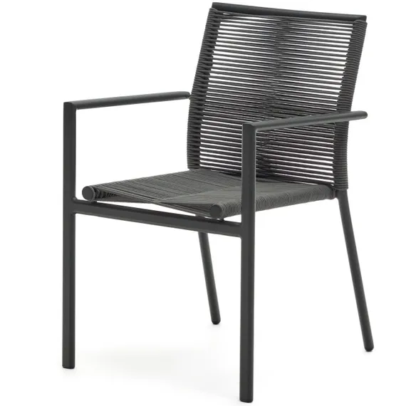 Culip Садовый стул из алюминия и шнура в сером цвете