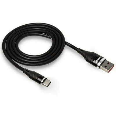 Кабель USB "WALKER" C735, (2 метра), Type-C, поддержка QC, черный