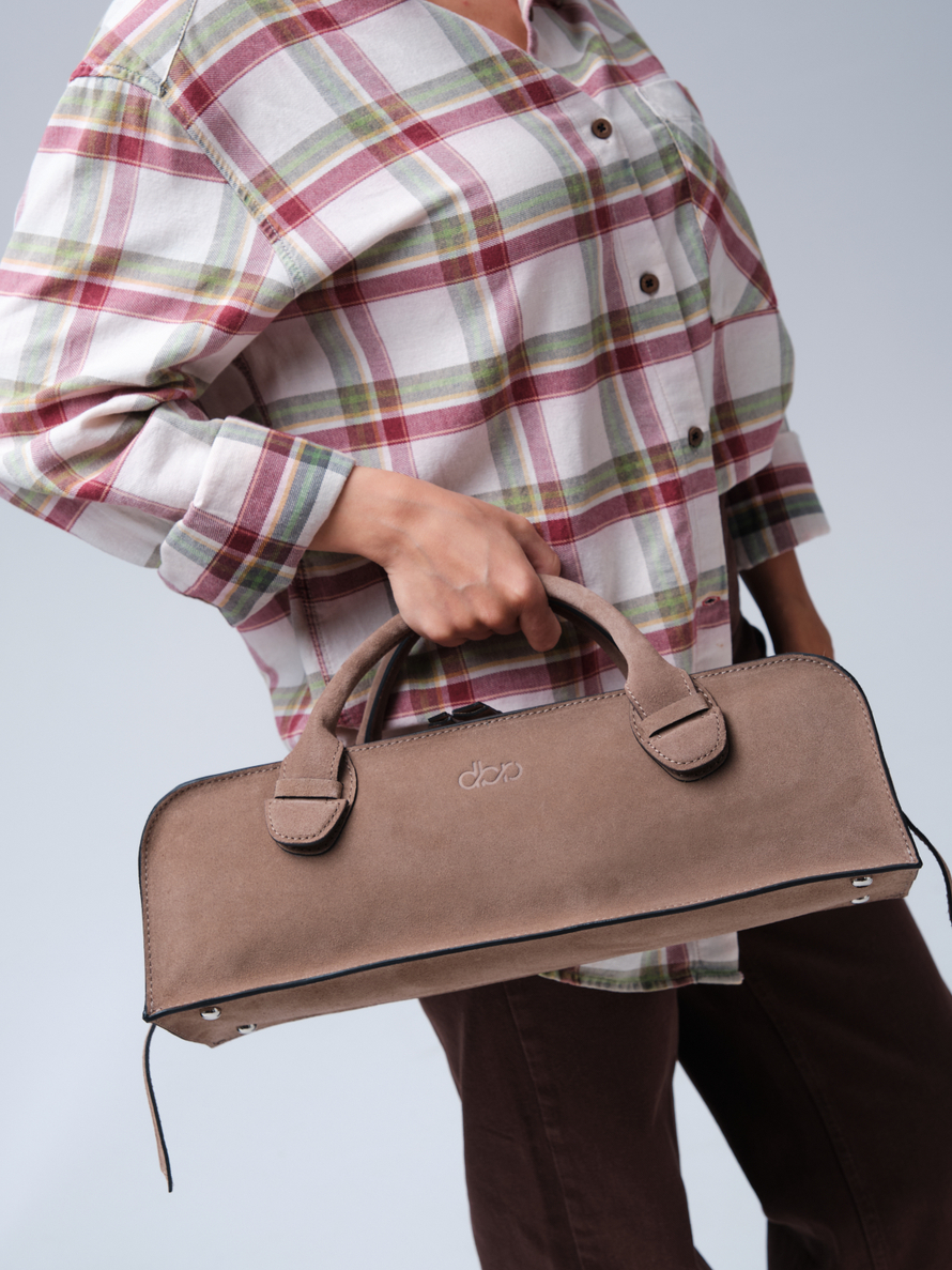 Сумка багет Doxie DBR 31157 серо-коричневый