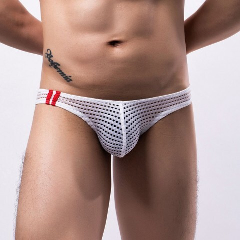 Мужские трусы из дышащей сетки белые (M)