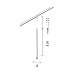 ST672.433.03 Магнитный трековый светильник Черный LED 1*3W 3000K 100Lm Ra&gt;90 36° IP20 D18xH310 24V SUPER5