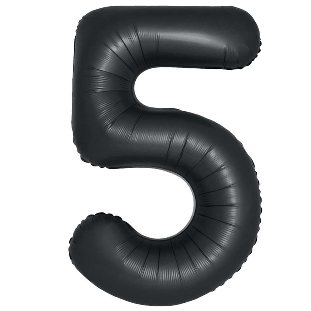 Цифры 102 см "Черные сатиновые" слим (slim)