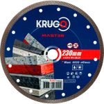Диск алмазный Турбо ультратонкий по керамике KRUGO MASTER 230х2,0х22,23х10mm, 81032300241