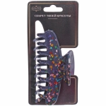 Заколка - краб для волос «AKS - VIENTO», микс 6 цветов, классика, 9,5*3,5см