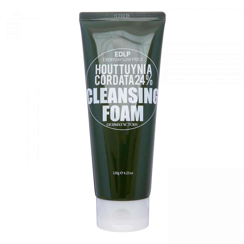 Derma Factory Houttuynia Cordata 24% Cleansing Foam Очищающая пенка для умывания с экстрактом цветка хауттюйнии 120мл