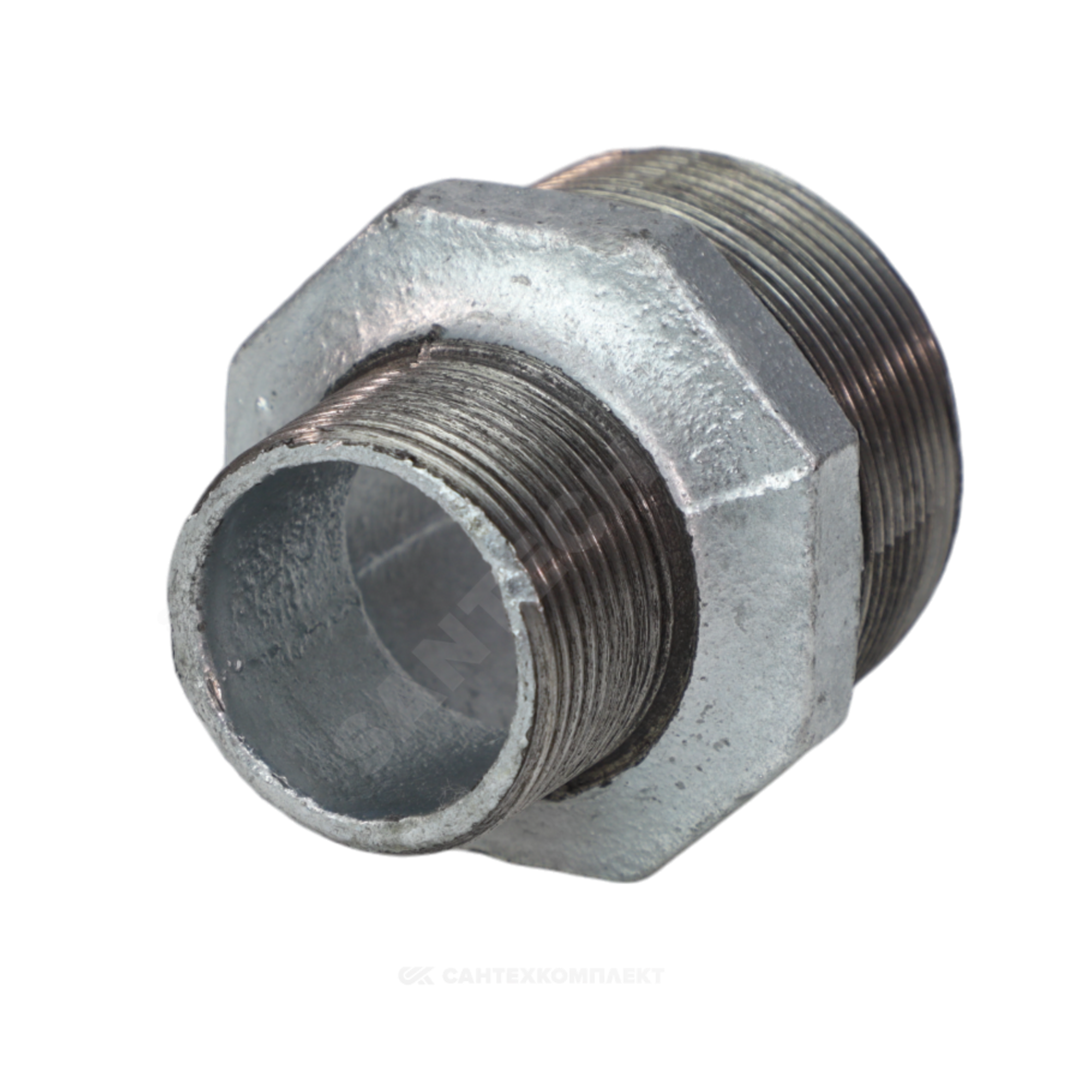 Ниппель переходной чугун оц Ду 32х20 (1 1/4"х3/4") НР Fittex PLUS