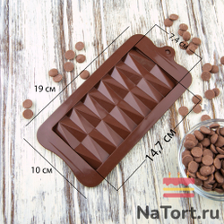 Форма силиконовая для шоколада «Плитка искушение»