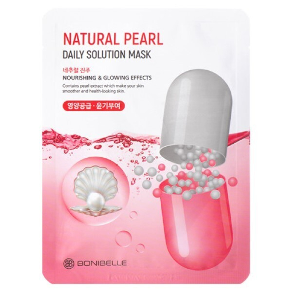 Тканевая маска с экстрактом жемчуга  Enough Daily Solution Mask - Natural Pearl, 23 мл. Страна производитель: Корея (Уход за лицом)