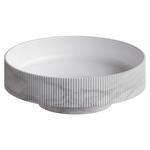 Раковина накладная рифленая SOLE Corian 400*130 Calacatta