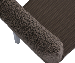 Чехол на стул без оборки Зигзаг, цвет Кофе с молоком