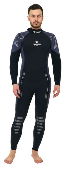Гидрокостюм Sargan Nero 2.0 Long men 5 mm черно-серый