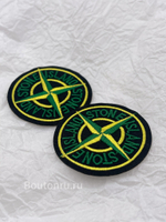 Нашивка круглая черная бренд SI (Стоун Ай.) 6 см