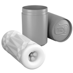 Белый компактный мастурбатор в банке с откидной крышкой (Цвет: белый)