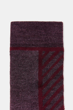 ZARA ДЛИННЫЕ ШЕРСТЯНЫЕ НОСКИ, БОРДОВЫЙ