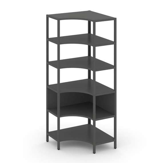 Shelf System Односекционный угловой стеллаж пятиярусный SN.STMU-511 Антрацит/Металл Антрацит 810*810