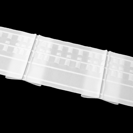 Шторная лента Oz-Is арт. 4414 Р, бантовые складки, коэф. сборки 1:2,0; цвет белый (ширина 100 мм)