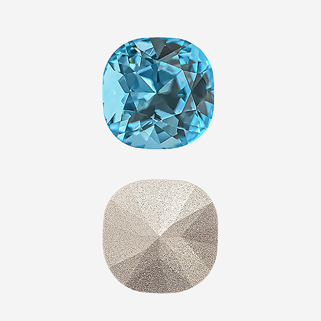 Кристалл Кушон (Сushion), оттенок "Индиголит"/"Indicolite", 12мм