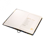 Записная книжка, А6, Yalong, 7БЦ, матовая ламинация, поролон, на резинке, клетка, цветной срез, 80 л., "Бабочки на черном", ассорти