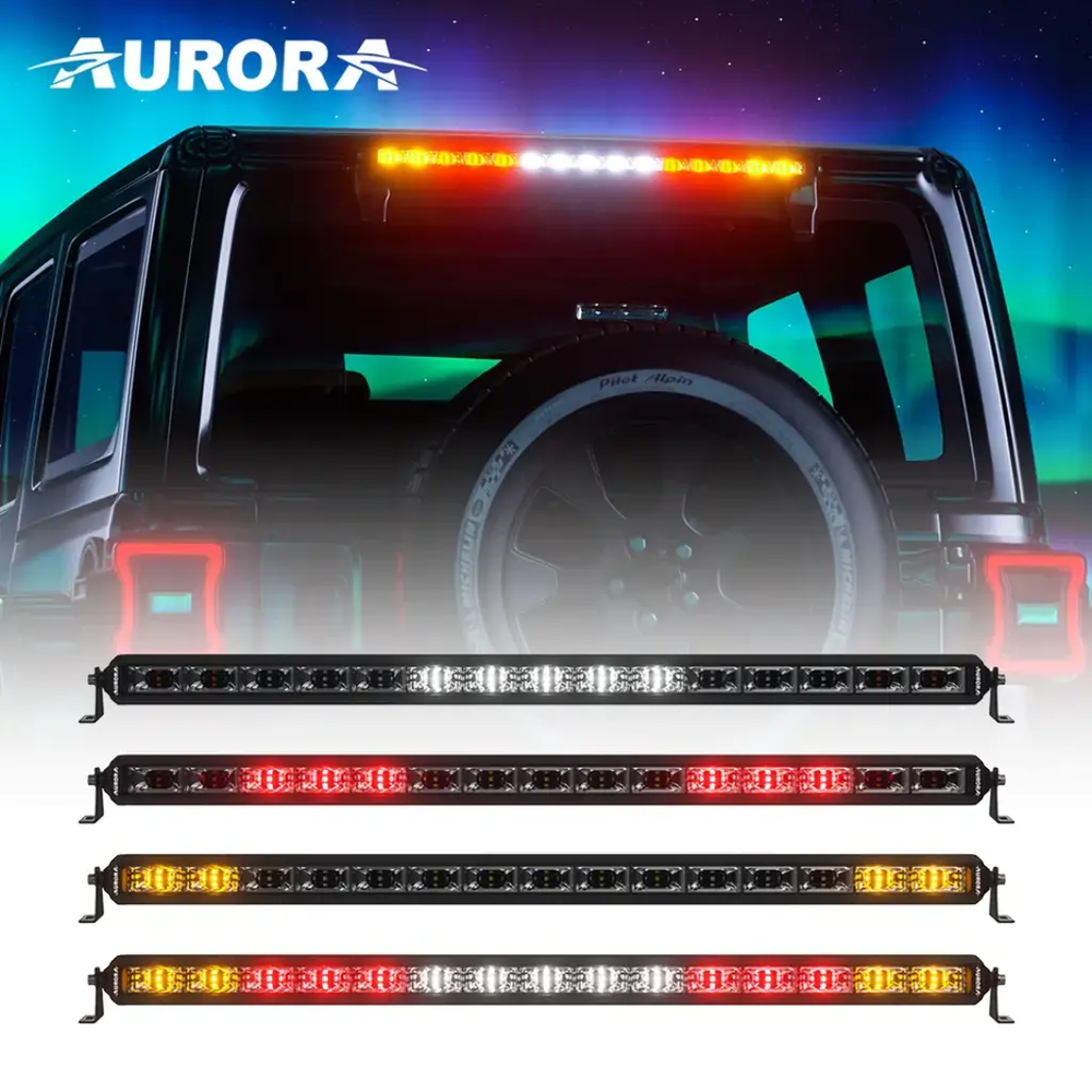 Светодиодная балка Aurora задний ход с повторителем поворотов и стоп-сигналом задний бампер