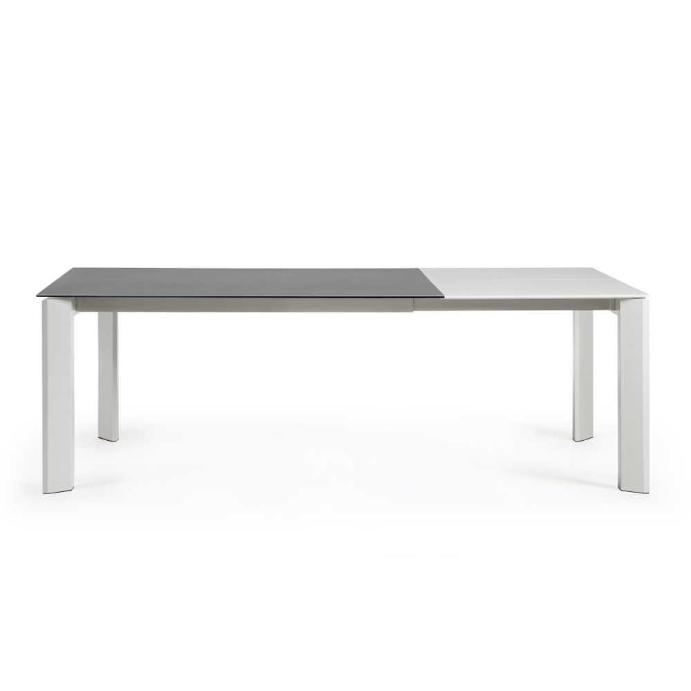 Стол Atta 160 (220) x90 серый керамический