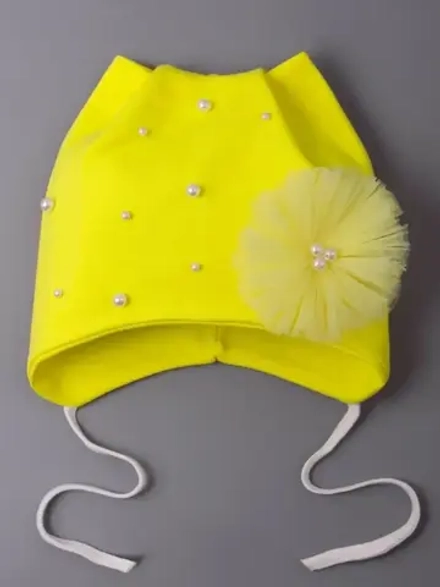 Шапка для девочки с ушками осенняя