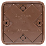 Коробка разветвительная KMP-030-030 (75x75x26) тёмн. дер. EKF PROxima (52.00 шт.)