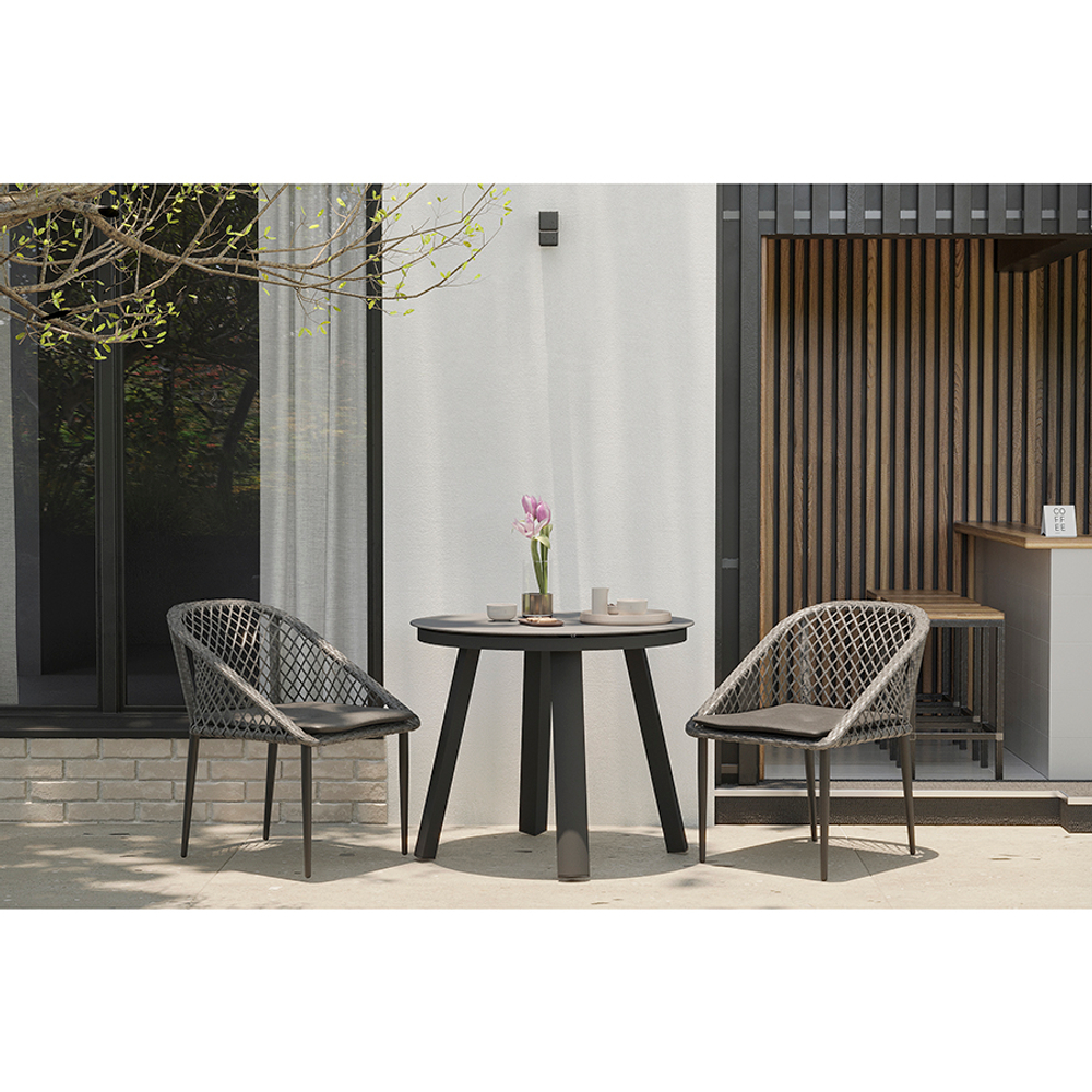 Стол обеденный Bergenson Bjorn Leif, 90 см, темно-серый