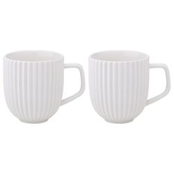 Набор из двух кружек белого цвета из коллекции Edge, 400 мл