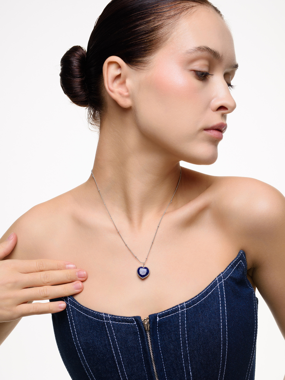 Колье "Lovely" с лазуритом Silver