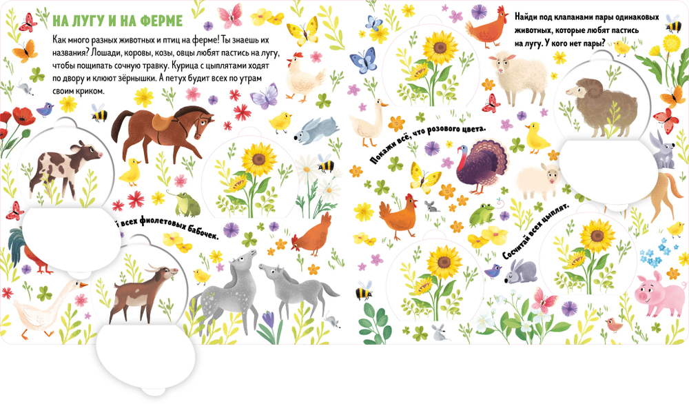 Книжки с клапанами. Животные: найди пары