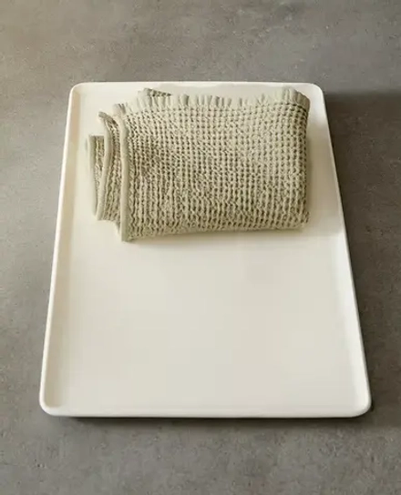 ZARA HOME ПОДНОС ДЛЯ ВАННОЙ ИЗ КЕРАМИКИ, БЕЛЫЙ