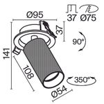 Встраиваемый светильник Technical C081CL-01-GU10-W