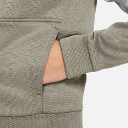 Кофта для мальчика теннисная Nike Therma-FIT Full-Zip Hoodie - cargo khaki/white