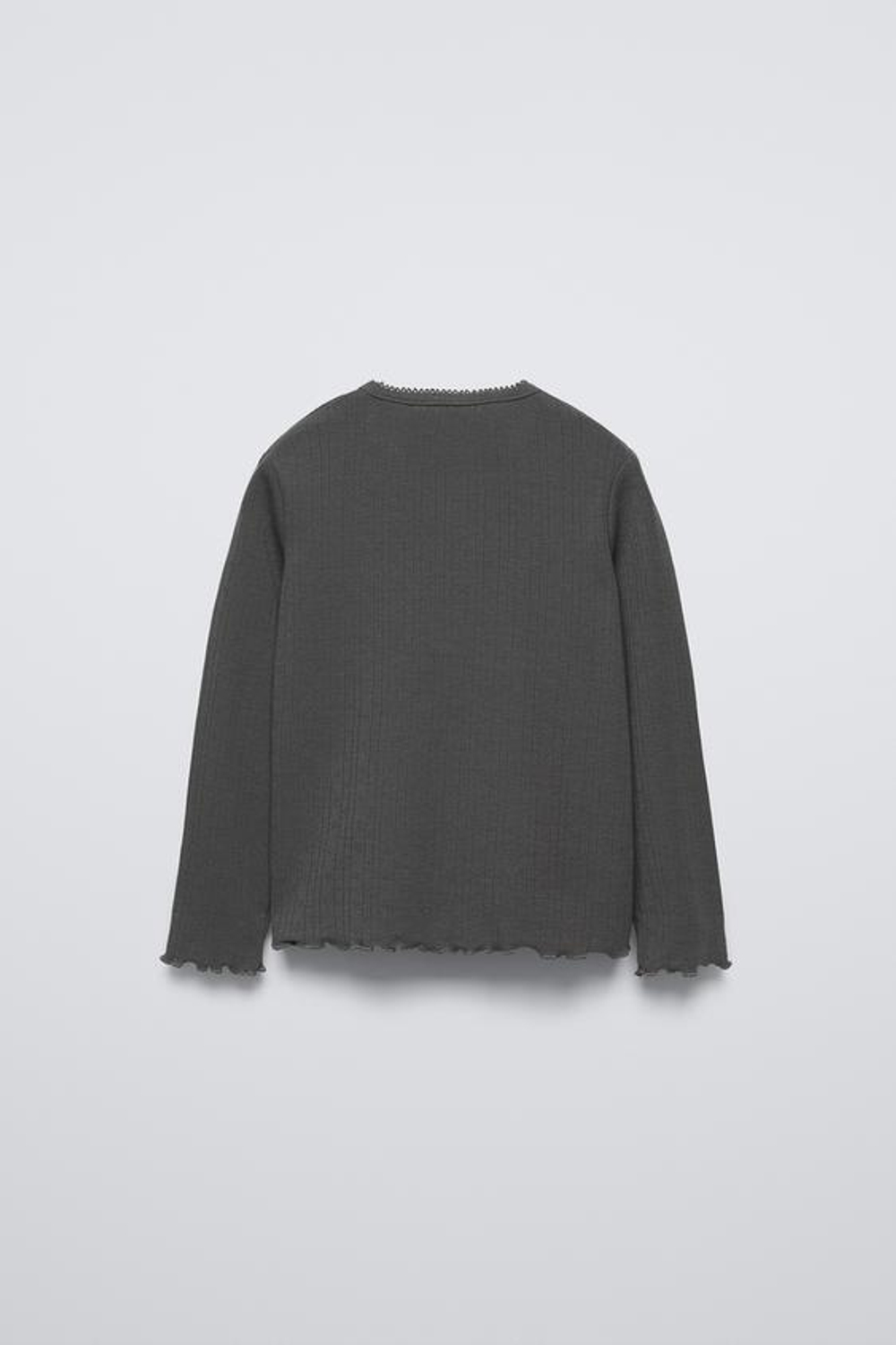 ZARA ФУТБОЛКА С БАНТОМ, АНТРАЦИТОВО-СЕРЫЙ