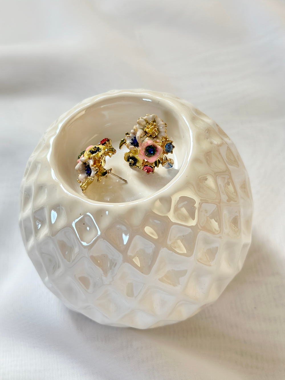 HMG Enamel Серьги Flower mix  арт.0679