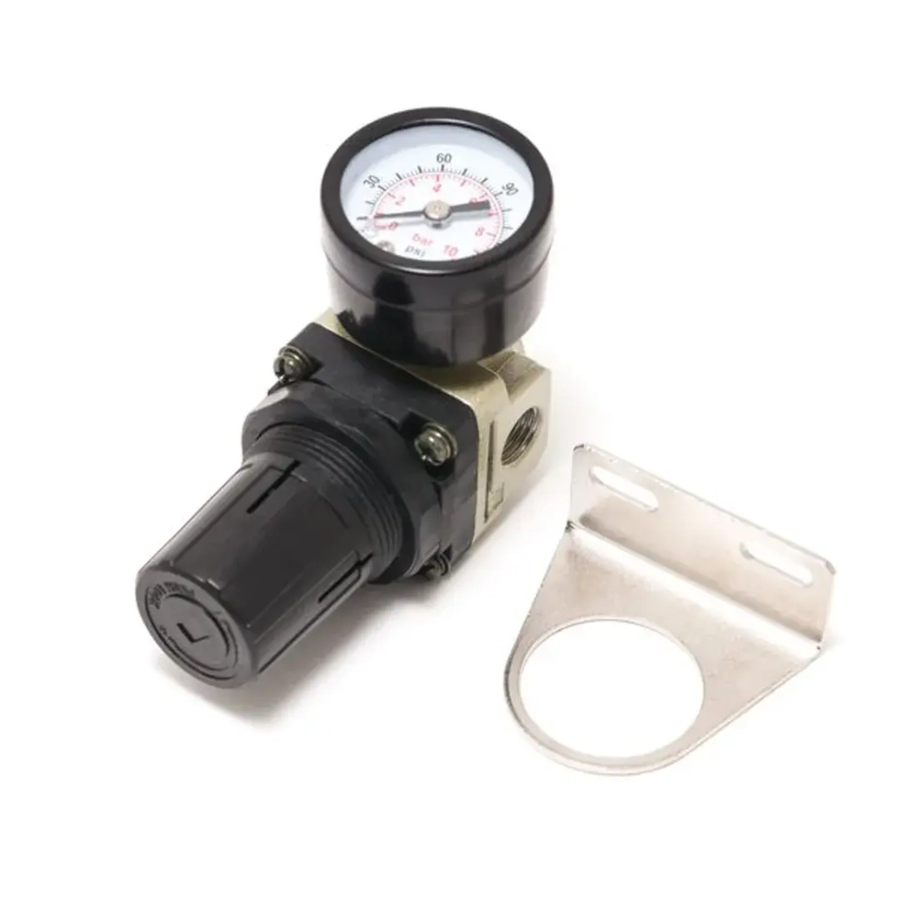 Регулятор давления воздуха с индикатором 1/4(f)-1/4(M) 0-10bar RockForce##Rock FORCE RF-AR2000-02(код 18865)