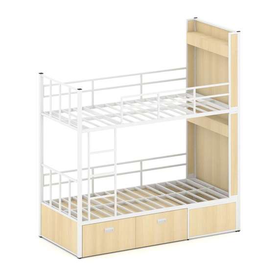 Overnight Кровать 2-х ярусная ON.K2-001 Акация Лорка/Металл Белый 2080*950*2260