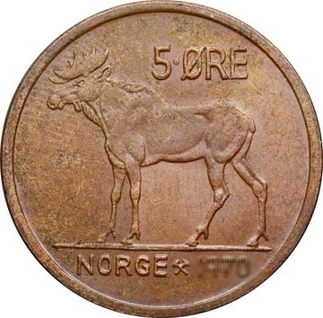5 эре 1958-1973 Норвегия