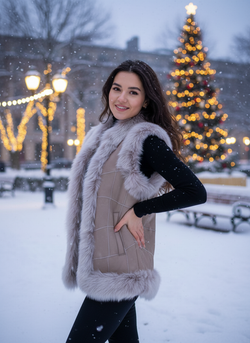 Жилет из натуральной овчины. 44-46 Размер