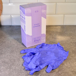 Перчатки нитриловые XL неопудренные (90шт), голубые