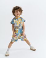 Ромпер на молнии с капюшоном "Comic hero"