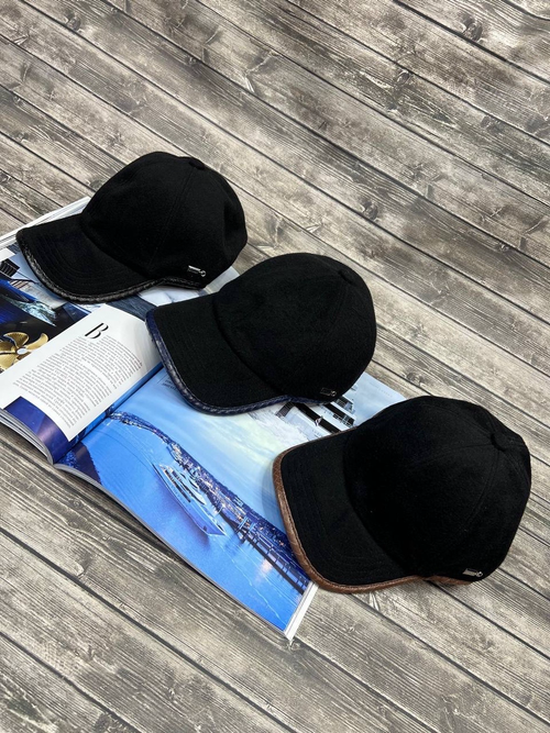 Бейсболка Zilli со вставками кожи питона