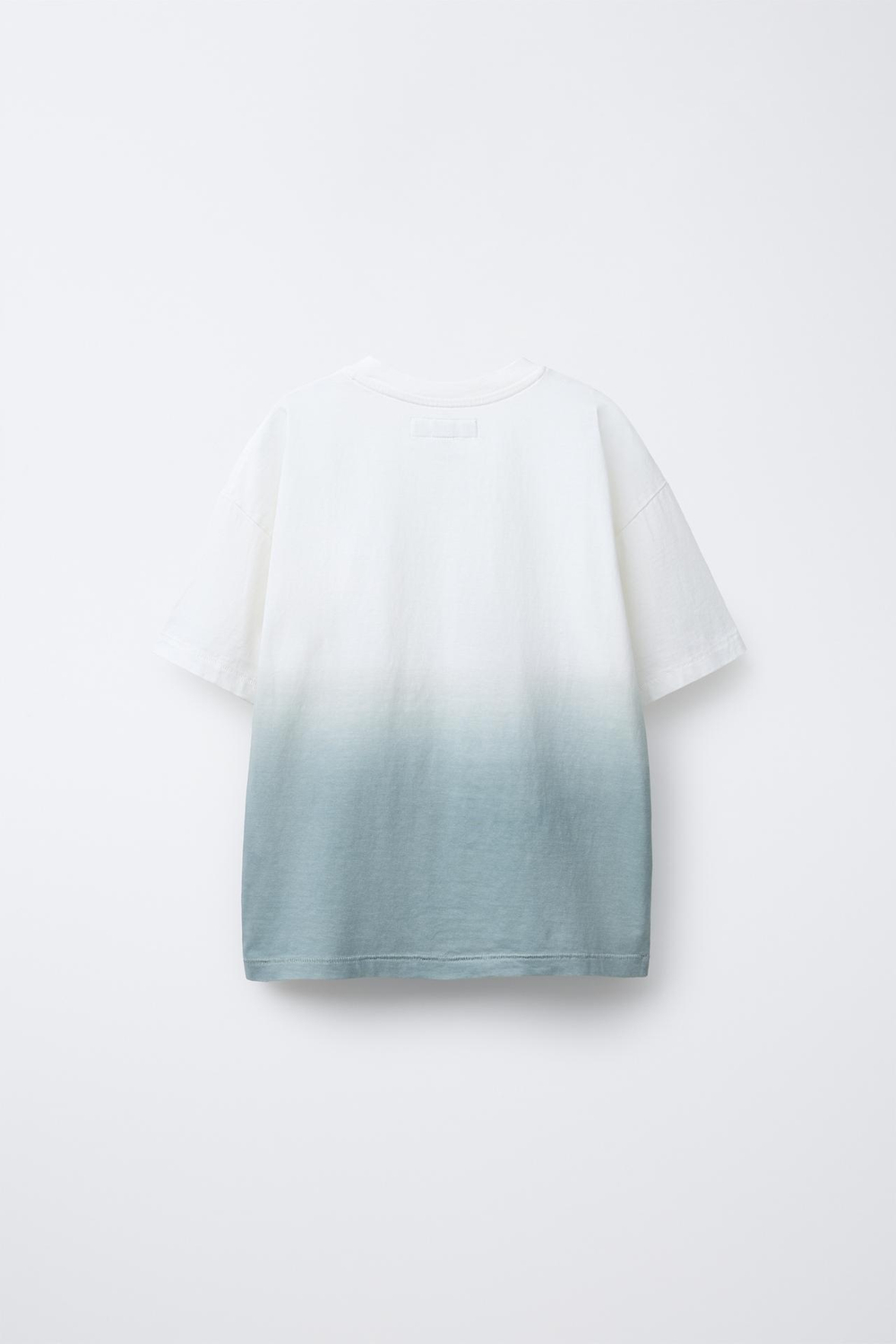 ZARA ФУТБОЛКА С НАДПИСЬЮ И ПРИНТОМ ТАЙ-ДАЙ, НЕБЕСНО-ГОЛУБОЙ