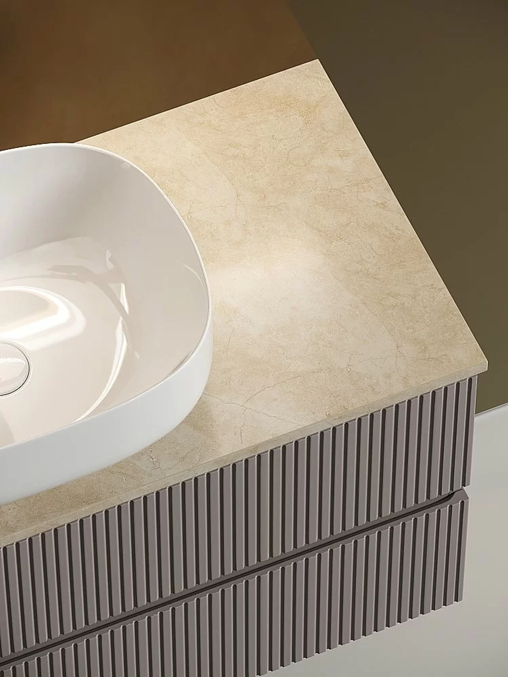 Тумба с раковиной Sancos SNOB T 100 со столешницей, Doha Soft