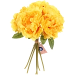Искусственные цветы «Пионы» 28см букет 6 шт желтые