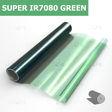 Пленка для окон атермальная SUPER IR7080 Green керамика LUXFIL, рулон (размер 1,524x30м.)
