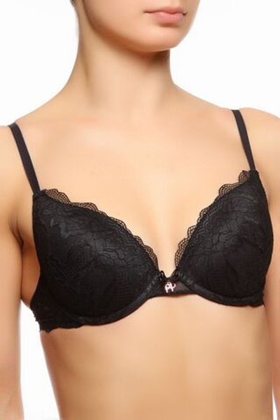 Пуш-ап бюстгальтер Lola (Размер: 32D) (Цвет: черный с бежевым)