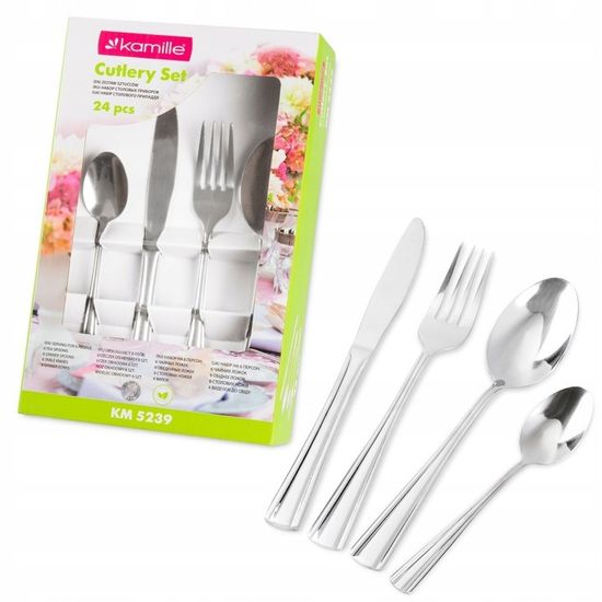 Набор столовых приборов 24 предмета Kamille KM 5239 из нержавеющей стали